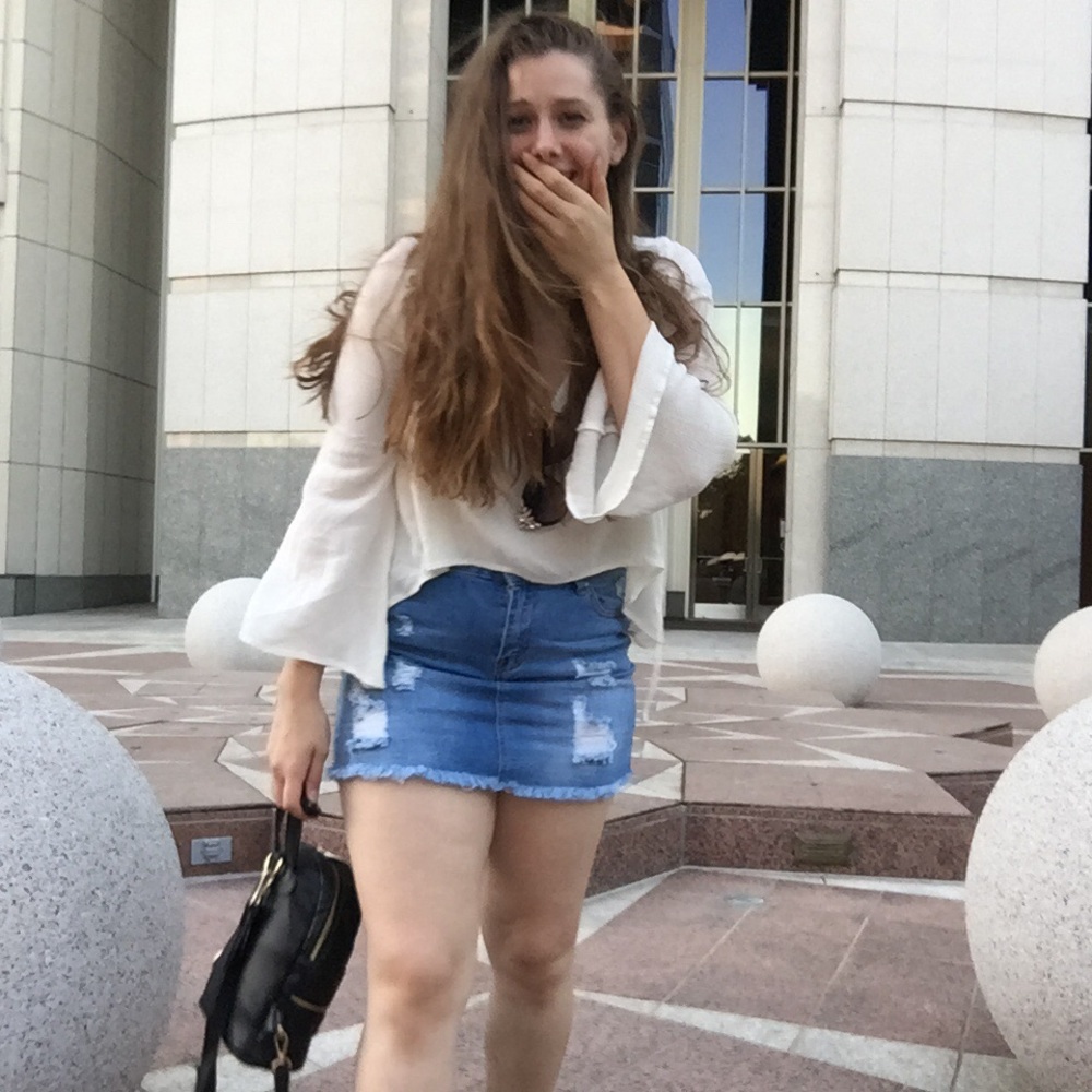 Tobi White Back Tied Top